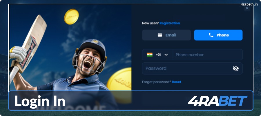 Log in to 4rabet