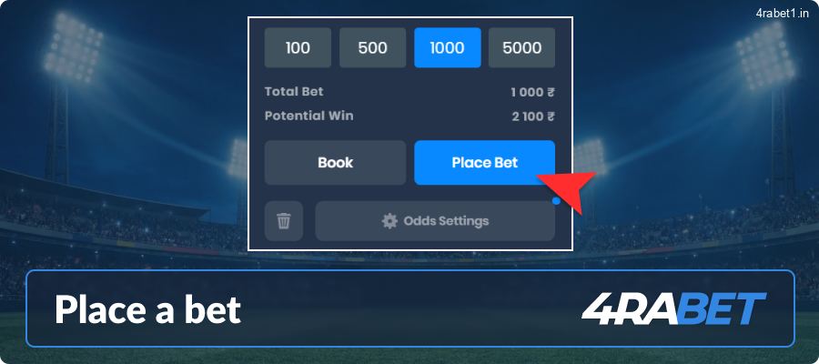 Place a bet at 4rabet basket