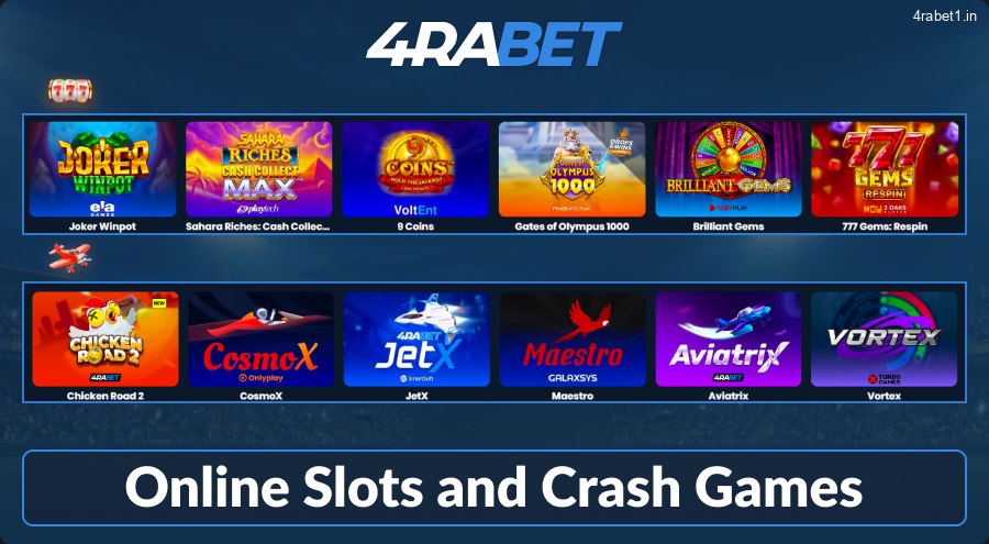 Play slots at 4rabet IN