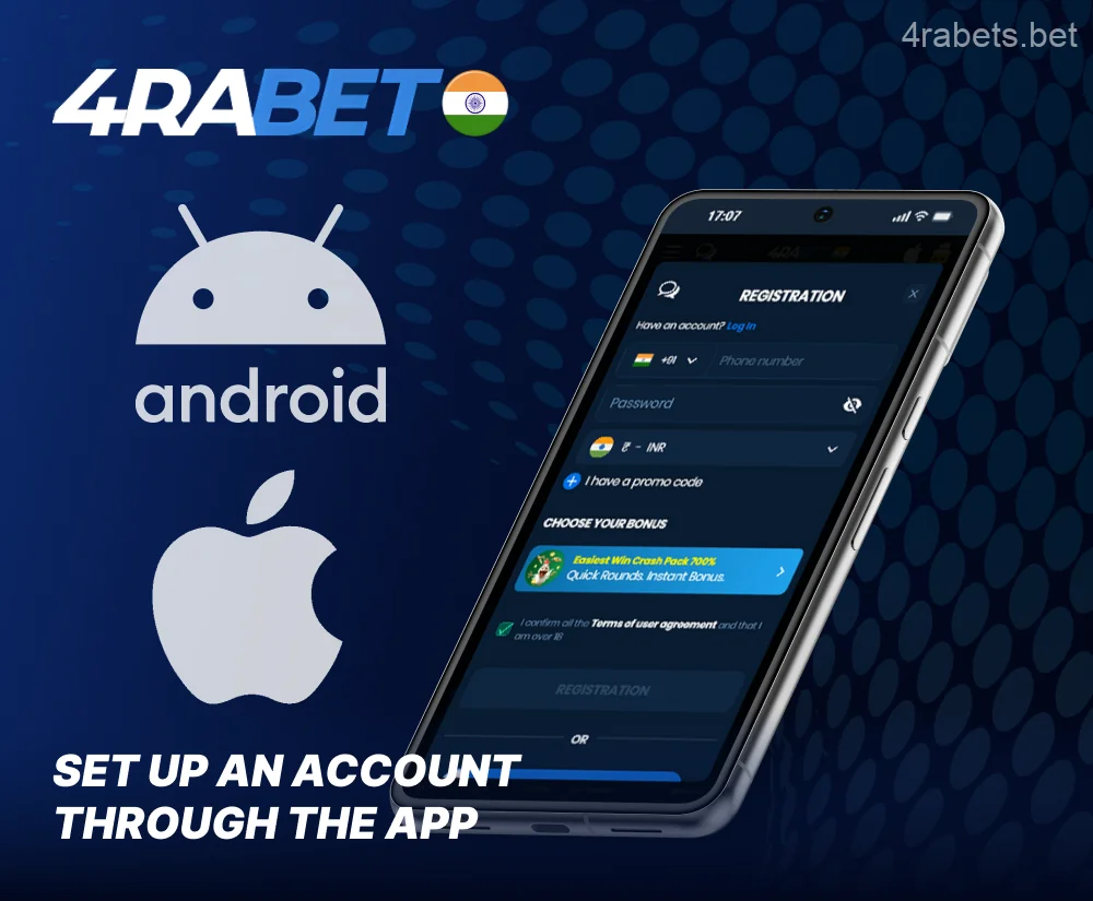 4rabet mobile registration process